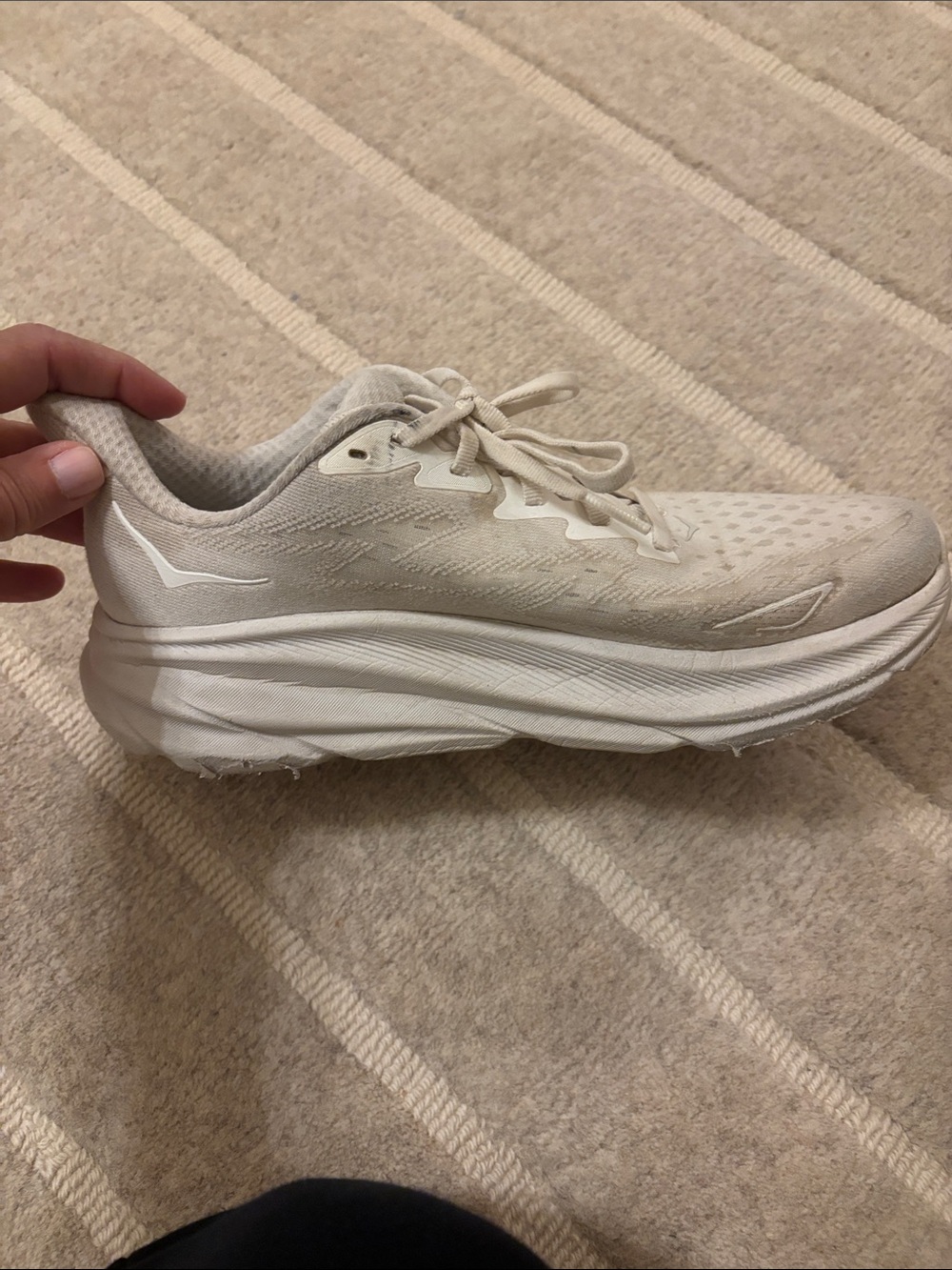 Hoka One One Women's Sneakers in Light Beige/Cream